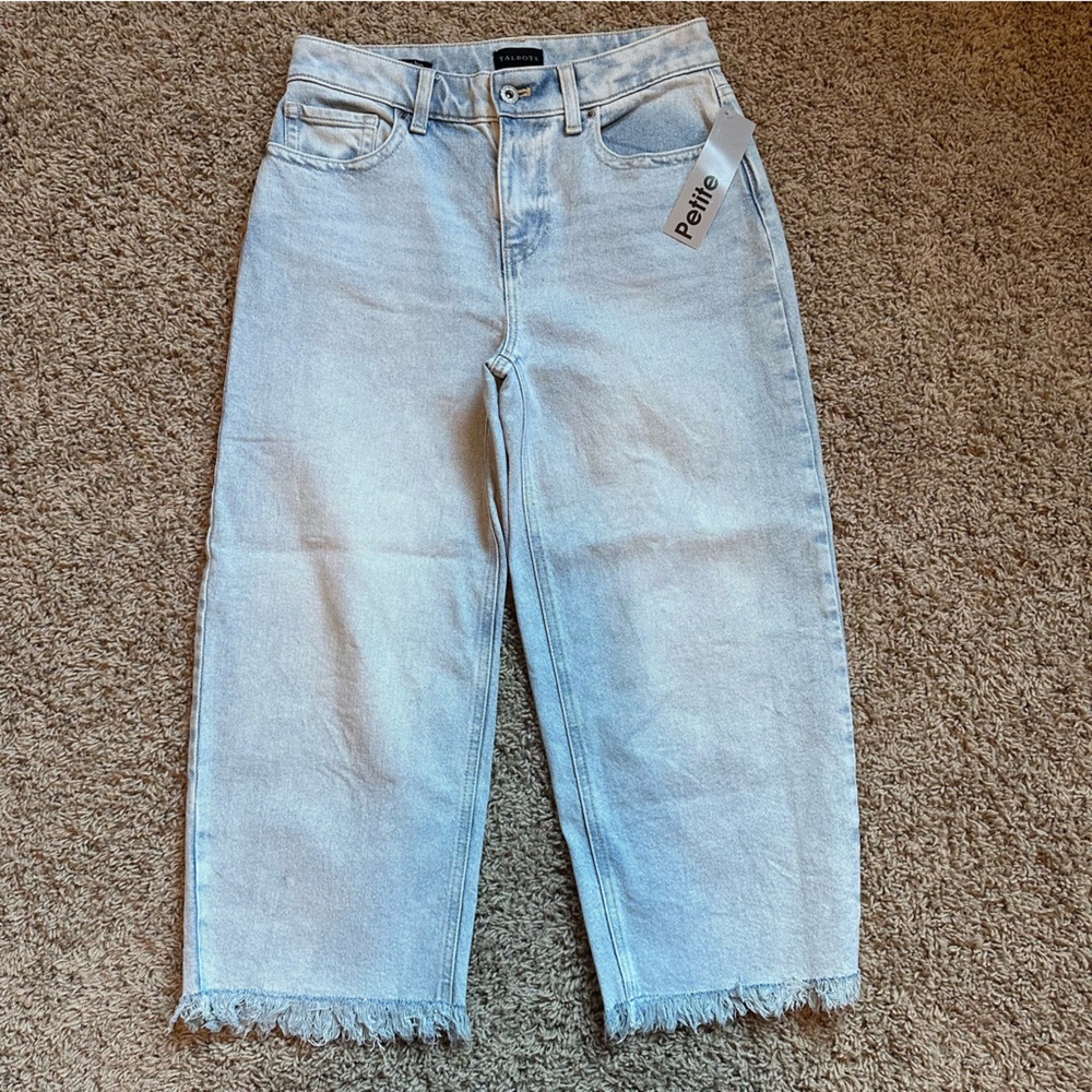 Talbots wide leg crop jeans